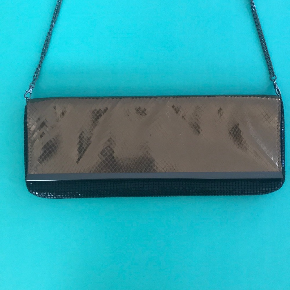 BCBGMAXAZRIA crossbody gold/black evening bag